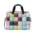 thumbnail image 1 of FORMRS 16" Laptop Bag Carrying Sleeve Case with Handle Travel Shoulder Briefcase, Gray Checkered Pattern, 1 of 8