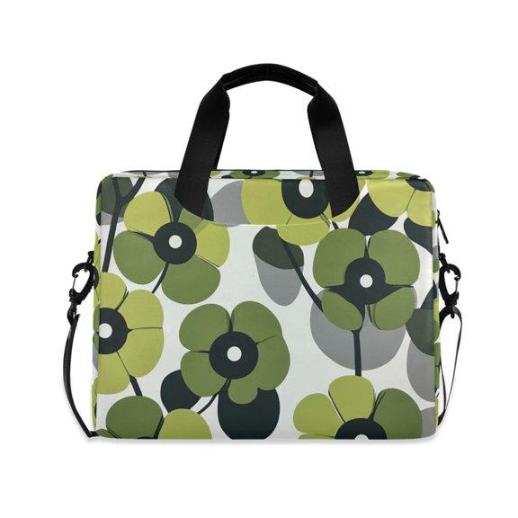 FORMRS 16" Laptop Sleeve Bag Carrying Case with Handle Travel Shoulder Briefcase, Gray Floral