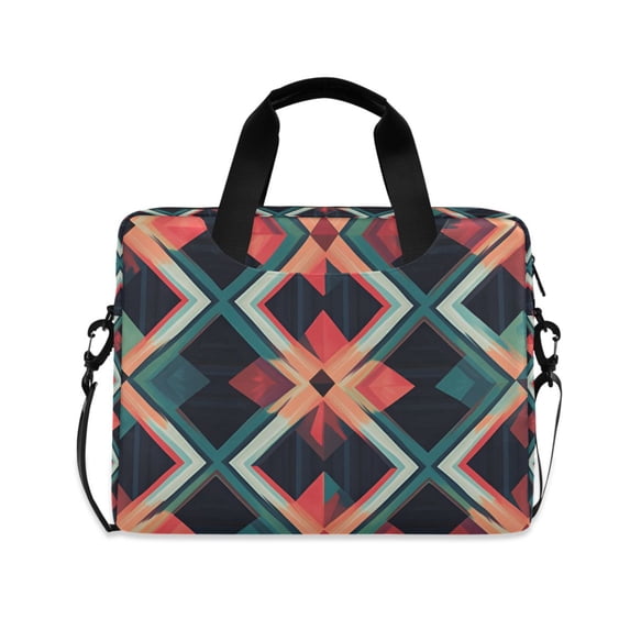 FORMRS 16" Laptop Bag Carrying Sleeve Case with Handle Travel Shoulder Briefcase, Green Abstract