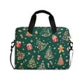 thumbnail image 1 of FORMRS 16" Laptop Bag Carrying Sleeve Case with Handle Travel Shoulder Briefcase, Green Christmas Gingerbread, 1 of 8