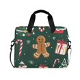 thumbnail image 1 of FORMRS 16" Laptop Bag Carrying Sleeve Case with Handle Travel Shoulder Briefcase, Green Christmas Gingerbread, 1 of 8