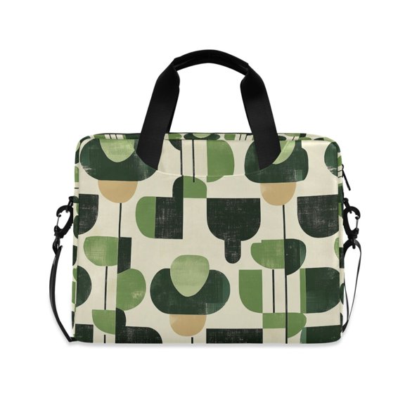 FORMRS 16" Laptop Sleeve Bag Carrying Case with Handle Travel Shoulder Briefcase, Green Circle