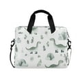 thumbnail image 1 of FORMRS 16" Laptop Sleeve Bag Carrying Case with Handle Travel Shoulder Briefcase, Green Dinosaur Pattern, 1 of 8