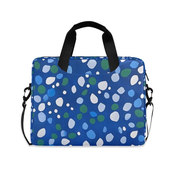 FORMRS 16" Laptop Bag Carrying Sleeve Case with Handle Travel Shoulder Briefcase, Green Dots