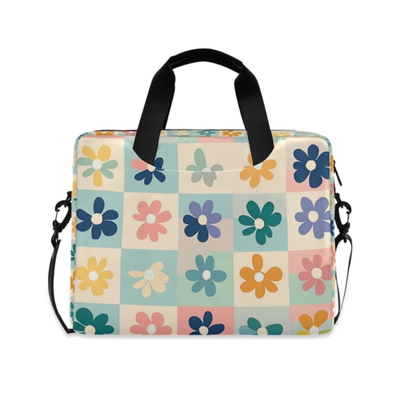 FORMRS 16" Laptop Bag Carrying Sleeve Case with Handle Travel Shoulder Briefcase, Green Floral
