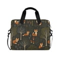 thumbnail image 1 of FORMRS 16" Laptop Bag Carrying Sleeve Case with Handle Travel Shoulder Briefcase, Green Forest Fox Pattern, 1 of 8