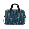 thumbnail image 1 of FORMRS 16" Laptop Bag Carrying Sleeve Case with Handle Travel Shoulder Briefcase, Green Jellyfish Pattern, 1 of 8