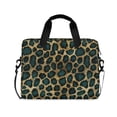 thumbnail image 1 of FORMRS 16" Laptop Bag Carrying Sleeve Case with Handle Travel Shoulder Briefcase, Green Leopard Pattern, 1 of 8