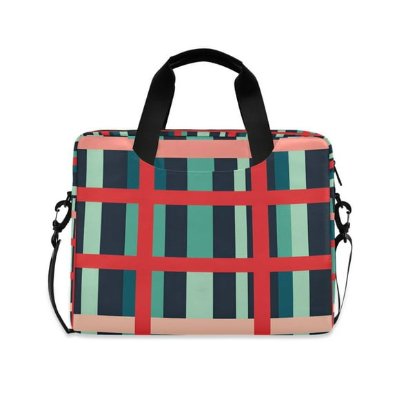FORMRS 16" Laptop Sleeve Bag Carrying Case with Handle Travel Shoulder Briefcase, Green Plaid