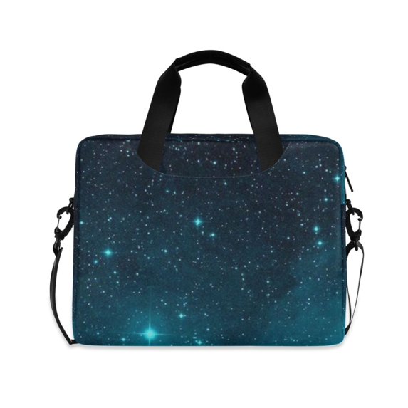 FORMRS 16" Laptop Sleeve Bag Carrying Case with Handle Travel Shoulder Briefcase, Green Space Pattern