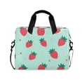 thumbnail image 1 of FORMRS 16" Laptop Bag Carrying Sleeve Case with Handle Travel Shoulder Briefcase, Green Strawberry, 1 of 8