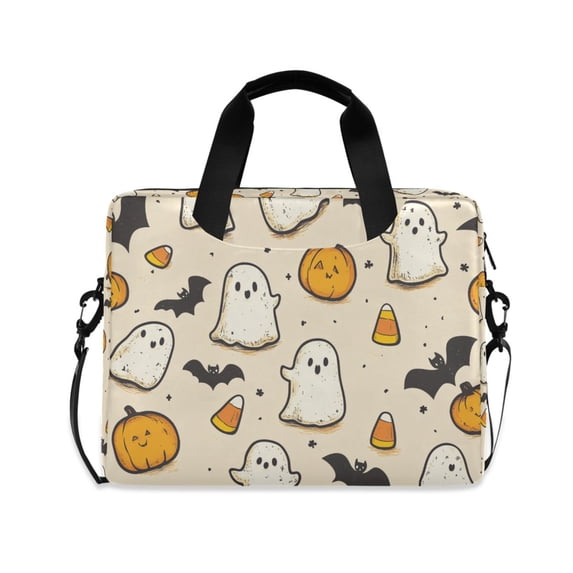 FORMRS 16" Laptop Bag Carrying Sleeve Case with Handle Travel Shoulder Briefcase, Halloween Cute Ghosts