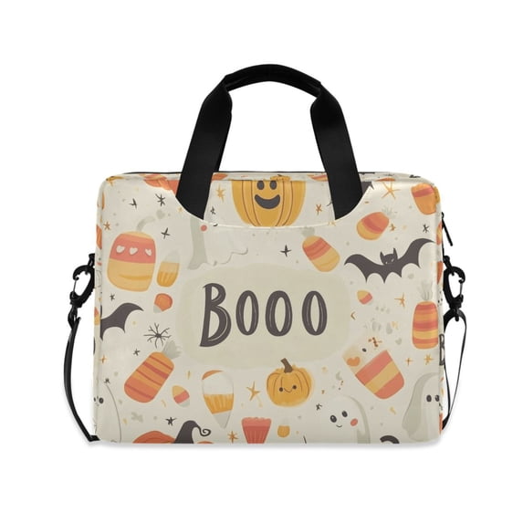 FORMRS 16" Laptop Bag Carrying Sleeve Case with Handle Travel Shoulder Briefcase, Halloween Cute Pumpkins