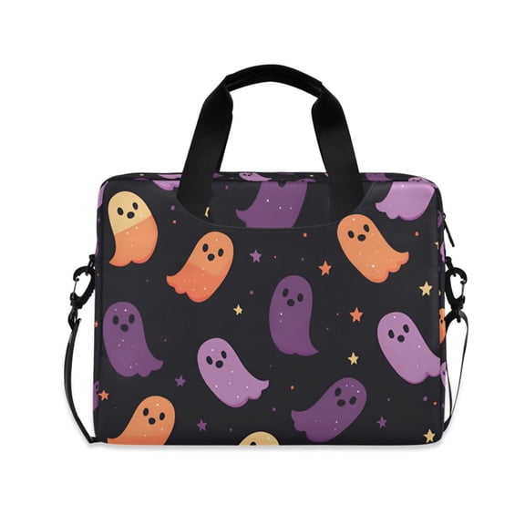FORMRS 16" Laptop Sleeve Bag Carrying Case with Handle Travel Shoulder Briefcase, Halloween Purple Ghosts