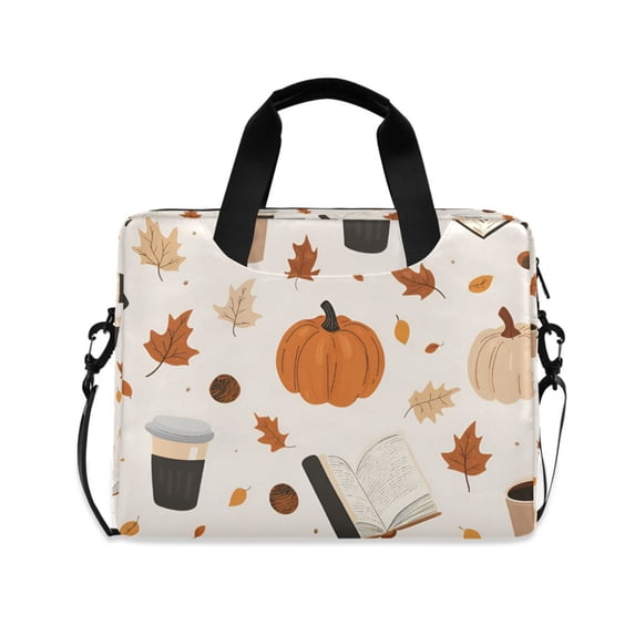 FORMRS 16" Laptop Sleeve Bag Carrying Case with Handle Travel Shoulder Briefcase, Hand Drawn Pumpkin