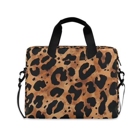 FORMRS 16" Laptop Sleeve Bag Carrying Case with Handle Travel Shoulder Briefcase, Leopard Pattern