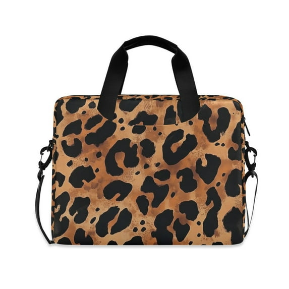 FORMRS 16" Laptop Sleeve Bag Carrying Case with Handle Travel Shoulder Briefcase, Leopard Pattern