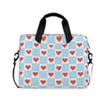 thumbnail image 1 of FORMRS 16" Laptop Bag Carrying Sleeve Case with Handle Travel Shoulder Briefcase, Light Blue Checkered Heart, 1 of 8