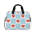 thumbnail image 1 of FORMRS 16" Laptop Sleeve Bag Carrying Case with Handle Travel Shoulder Briefcase, Light Blue Checkered Heart, 1 of 8