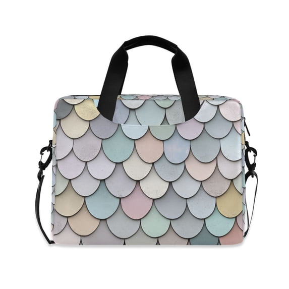 FORMRS 16" Laptop Bag Carrying Sleeve Case with Handle Travel Shoulder Briefcase, Light Blue Shimmering Pattern