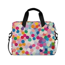 FORMRS 16" Laptop Sleeve Bag Carrying Case with Handle Travel Shoulder Briefcase, Light Colorful Circles