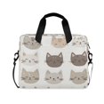 thumbnail image 1 of FORMRS 16" Laptop Bag Carrying Sleeve Case with Handle Travel Shoulder Briefcase, Light Gray Cat Pattern, 1 of 8