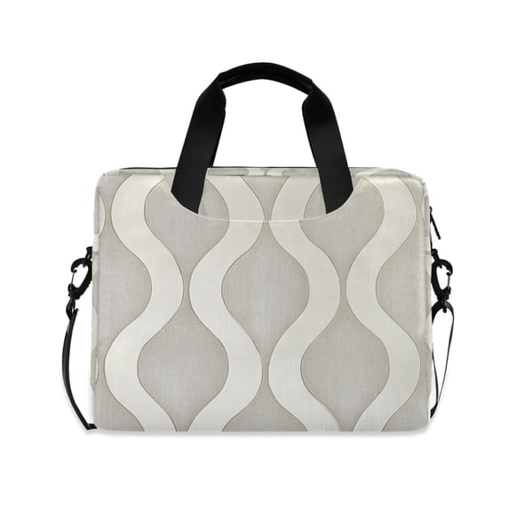 FORMRS 16" Laptop Bag Carrying Sleeve Case with Handle Travel Shoulder Briefcase, Light Gray Pattern