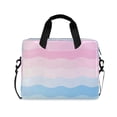 thumbnail image 1 of FORMRS 16" Laptop Bag Carrying Sleeve Case with Handle Travel Shoulder Briefcase, Light Pink Stripes, 1 of 8