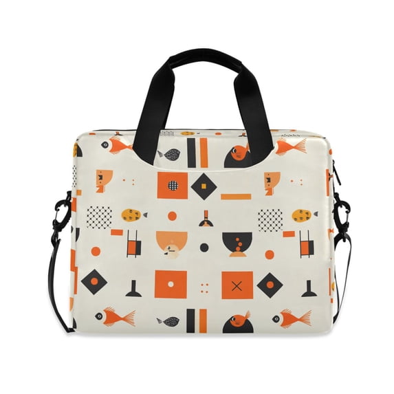FORMRS 16" Laptop Bag Carrying Sleeve Case with Handle Travel Shoulder Briefcase, Minimalist Geometric Pattern