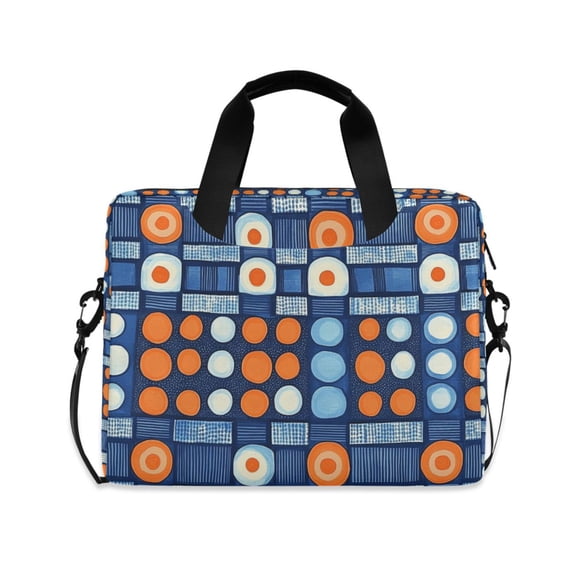 FORMRS 16" Laptop Bag Carrying Sleeve Case with Handle Travel Shoulder Briefcase, Modern Color Circle