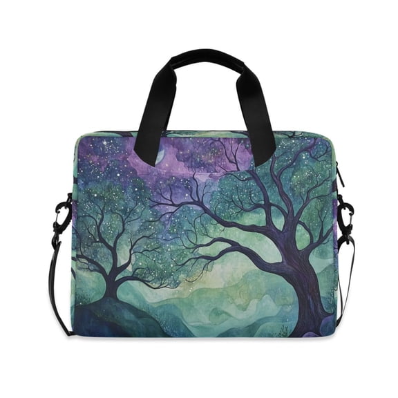FORMRS 16" Laptop Bag Carrying Sleeve Case with Handle Travel Shoulder Briefcase, Moonlight Forest