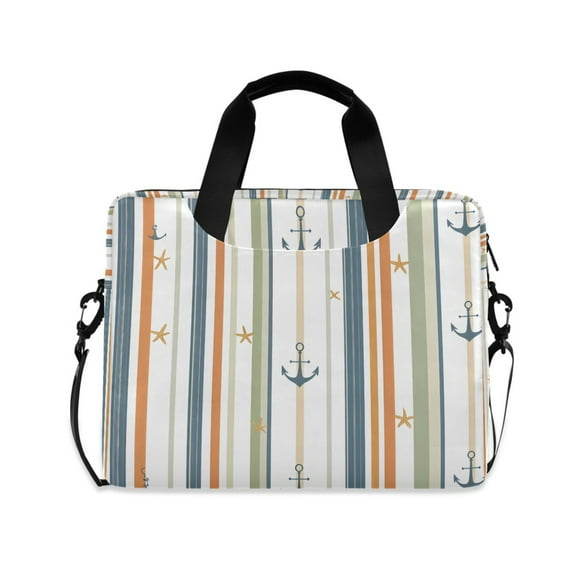 FORMRS 16" Laptop Sleeve Bag Carrying Case with Handle Travel Shoulder Briefcase, Nautical Pattern