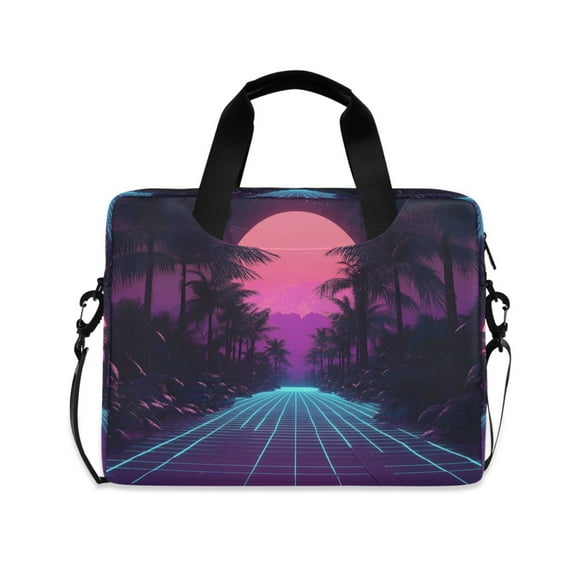 FORMRS 16" Laptop Sleeve Bag Carrying Case with Handle Travel Shoulder Briefcase, Night Neon Road