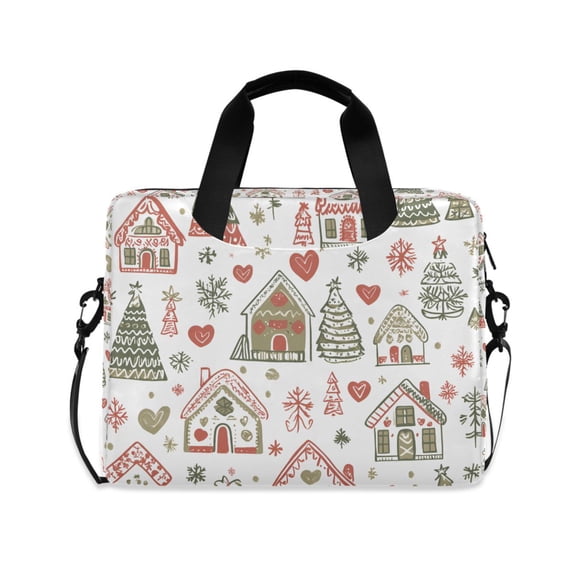 FORMRS 16" Laptop Bag Carrying Sleeve Case with Handle Travel Shoulder Briefcase, Nordic Christmas House