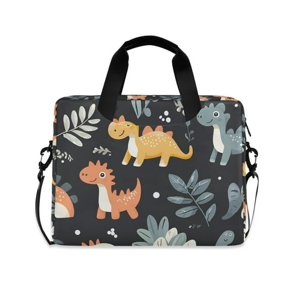FORMRS 16" Laptop Sleeve Bag Carrying Case with Handle Travel Shoulder Briefcase, Orange Dinosaur