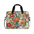 thumbnail image 1 of FORMRS 16" Laptop Bag Carrying Sleeve Case with Handle Travel Shoulder Briefcase, Orange Japanese Flowers Pattern, 1 of 8