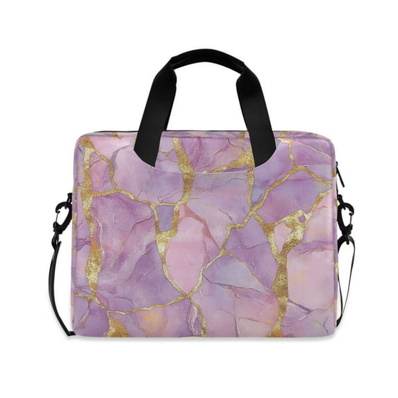 FORMRS 16" Laptop Sleeve Bag Carrying Case with Handle Travel Shoulder Briefcase, Pastel Pink Marble Pattern