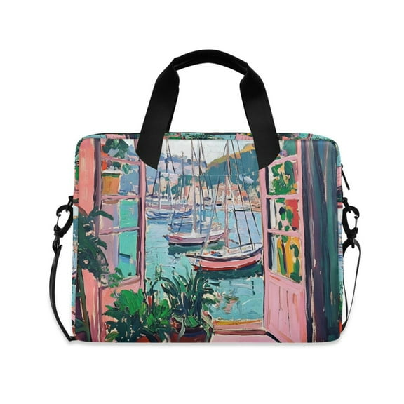 FORMRS 16" Laptop Sleeve Bag Carrying Case with Handle Travel Shoulder Briefcase, Pink Door