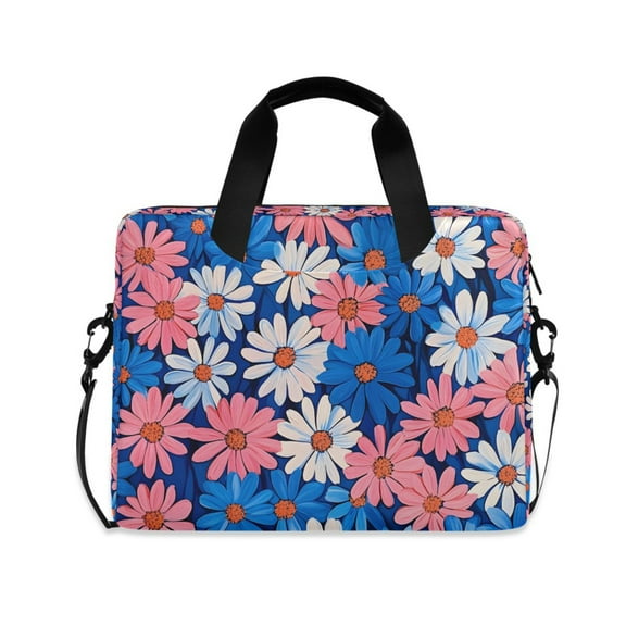 FORMRS 16" Laptop Sleeve Bag Carrying Case with Handle Travel Shoulder Briefcase, Pink Flowers Pattern