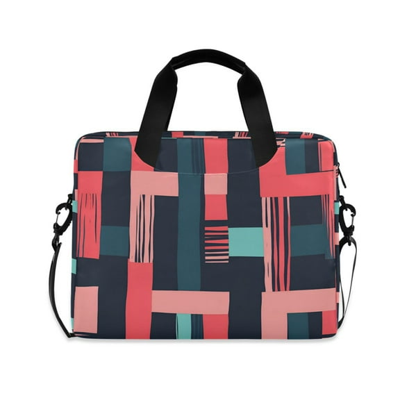 FORMRS 16" Laptop Sleeve Bag Carrying Case with Handle Travel Shoulder Briefcase, Pink Geometric