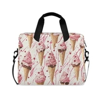 FORMRS 16" Laptop Sleeve Bag Carrying Case with Handle Travel Shoulder Briefcase, Pink Ice Cream Pattern