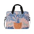 thumbnail image 1 of FORMRS 16" Laptop Bag Carrying Sleeve Case with Handle Travel Shoulder Briefcase, Pink Leaves, 1 of 8