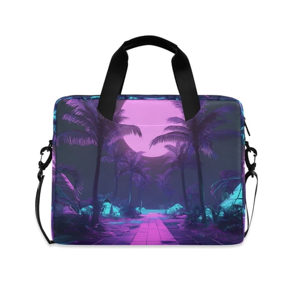 FORMRS 16" Laptop Bag Carrying Sleeve Case with Handle Travel Shoulder Briefcase, Pink Neon Road