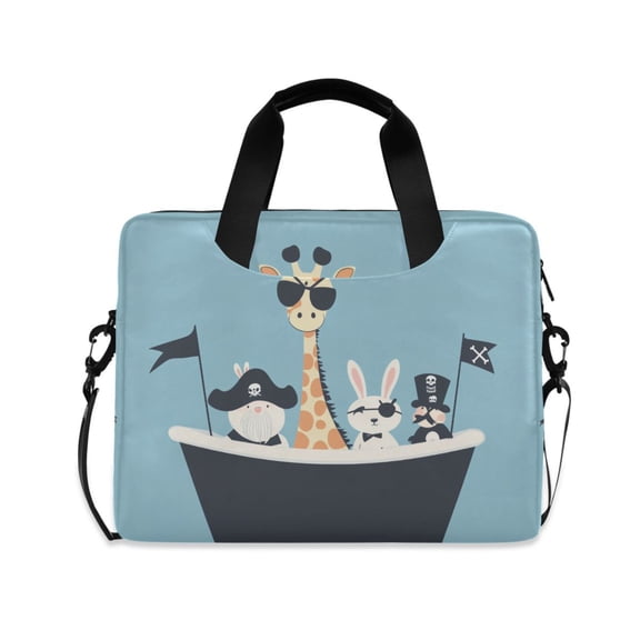 FORMRS 16" Laptop Sleeve Bag Carrying Case with Handle Travel Shoulder Briefcase, Pirate Animals
