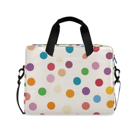 FORMRS 16" Laptop Sleeve Bag Carrying Case with Handle Travel Shoulder Briefcase, Polka Dot
