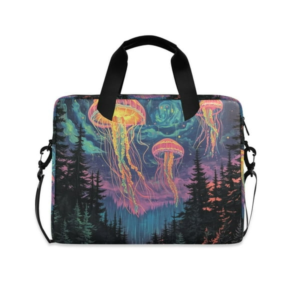FORMRS 16" Laptop Sleeve Bag Carrying Case with Handle Travel Shoulder Briefcase, Psychedelic Jellyfish