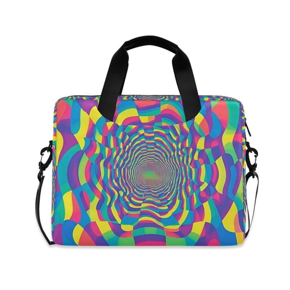 FORMRS 16" Laptop Sleeve Bag Carrying Case with Handle Travel Shoulder Briefcase, Psychedelic Pattern