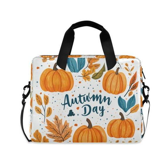 FORMRS 16" Laptop Sleeve Bag Carrying Case with Handle Travel Shoulder Briefcase, Pumpkins Pattern