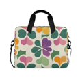 thumbnail image 1 of FORMRS 16" Laptop Bag Carrying Sleeve Case with Handle Travel Shoulder Briefcase, Purple Clover Pattern, 1 of 8