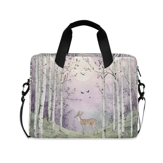 FORMRS 16" Laptop Bag Carrying Sleeve Case with Handle Travel Shoulder Briefcase, Purple Deer